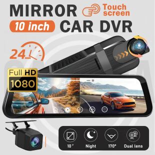 Dash Cam Mirror Camera for Car Touch Screen Video Recorder R