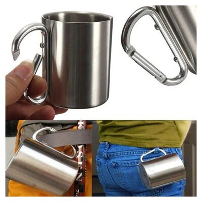 1PC Outdoor Mountaineering Button Water Cup Travel Camping P