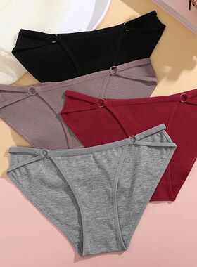 FINETOO 3PCS/SET Women Cotton Panties Women Sexy Low Rise Br