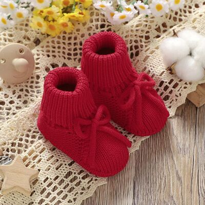 Newborn Baby Shoes Knitted Infant Boy Girl First Bed Boots S
