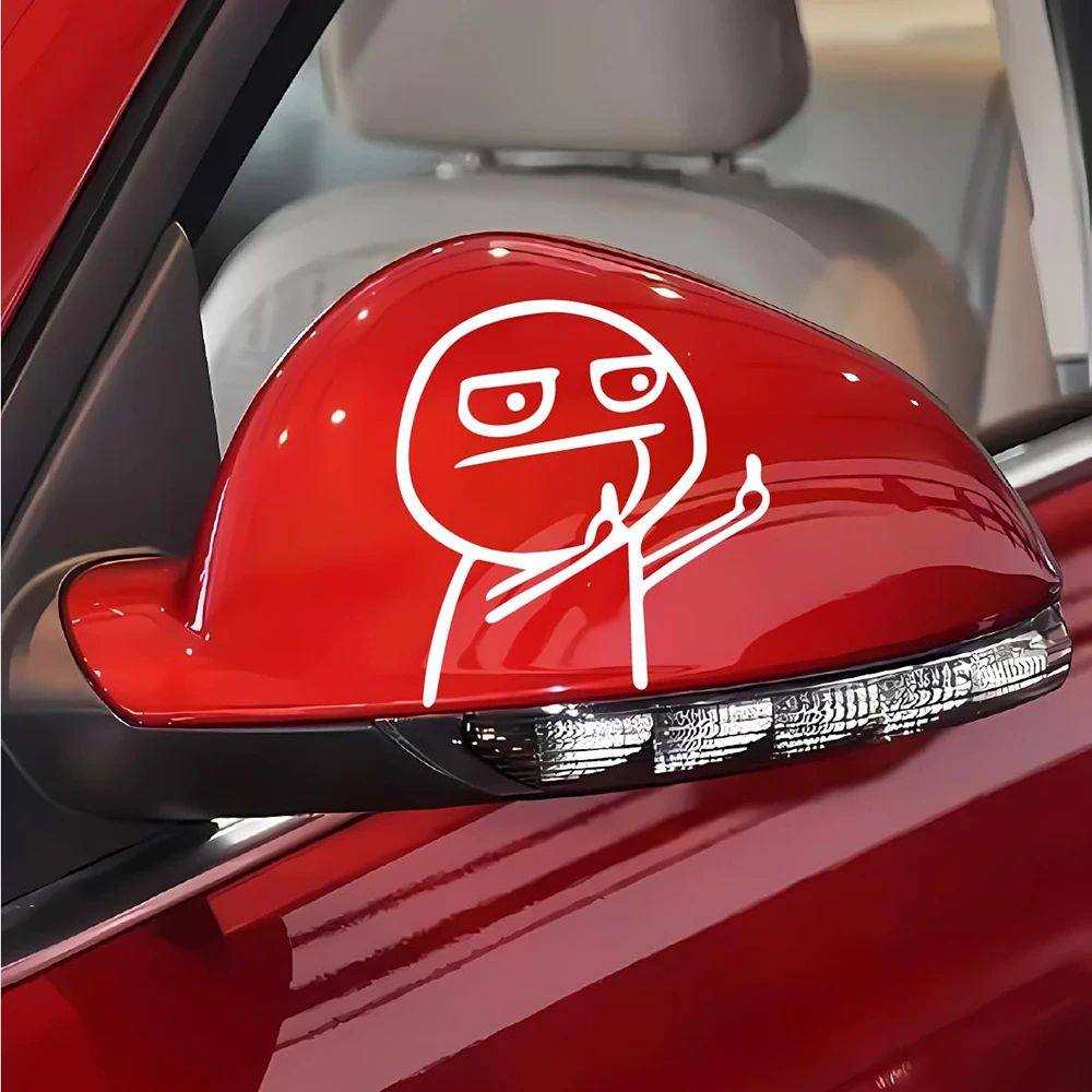 Car Sticker Taunt Despise Funny Middle Finger Personality Ca
