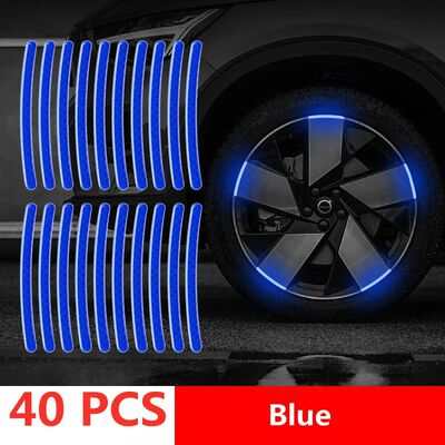 Car Wheel Hub Reflective Stripes Door Handle Safety Warning