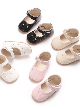 Baby Girls Shoes Heart-Shaped Solid Color Breathable First W