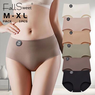 5PCS Seamless Mulberry Silk Panties Woman Underwear Ultra-Th