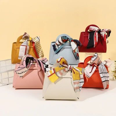 10PCS Distribute Leather Pink Gift Bags Wedding Favour Bag f