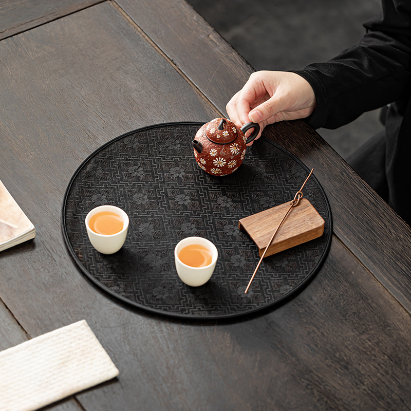 香云纱禅意茶席高端轻奢