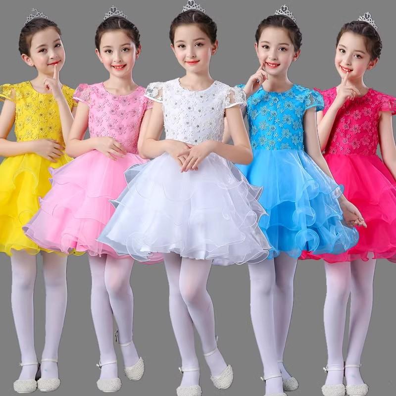 尼糯儿生日幼儿园成人礼朗诵六一大合唱跳舞女童夏季连衣裙蓬蓬裙