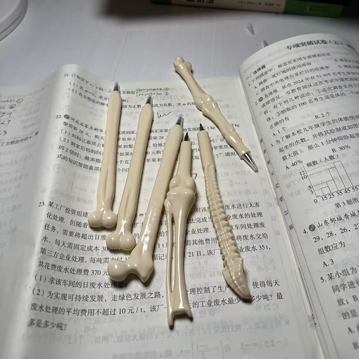 仿真骨骼笔创意骨头圆珠笔玩具笔图片