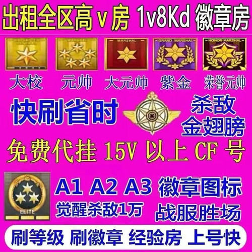CF租房经验房爆头房生化房穿越火线代练