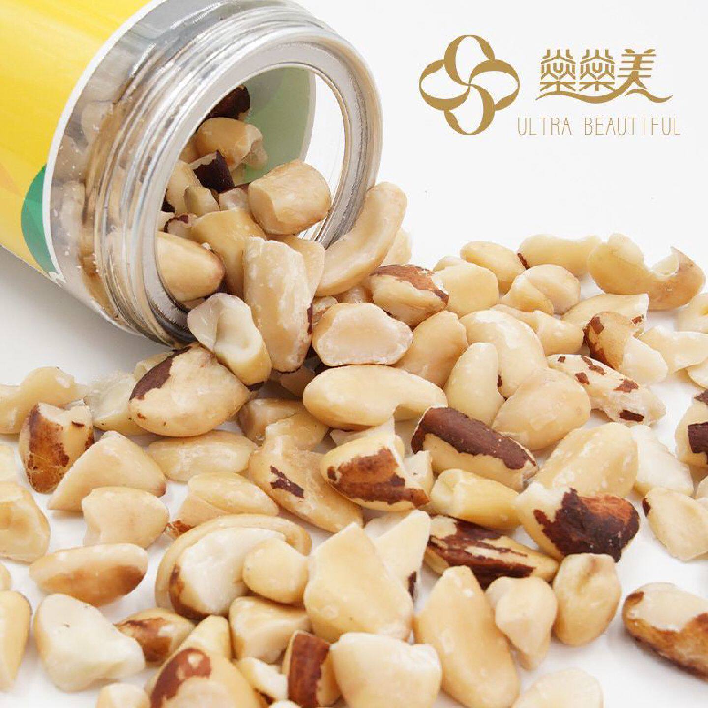天然健康巴西450g罐装鲍鱼干碎果仁补硒孕妇每日坚果200g原味免剥