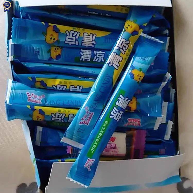 新日期裕康约63条清凉冰奶棒清凉薄荷奶糖棒清爽薄荷休闲零食儿童