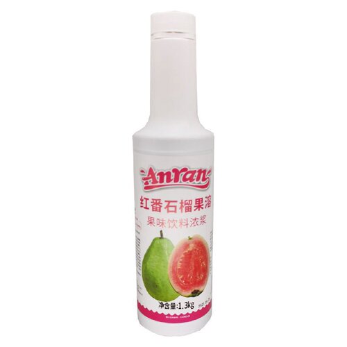 安然果酱安然果溶红心红芭乐1.3kg浓缩奶茶店芭乐浓浆整件有优惠