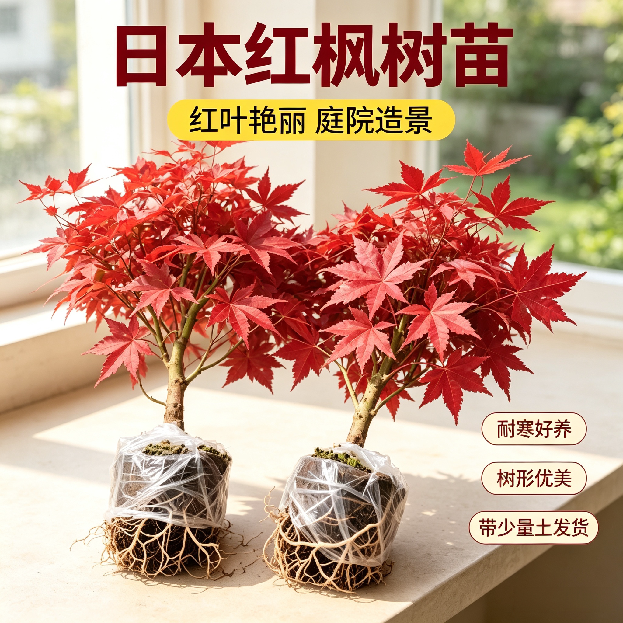 耐寒常年红日本红舞姬枫树苗