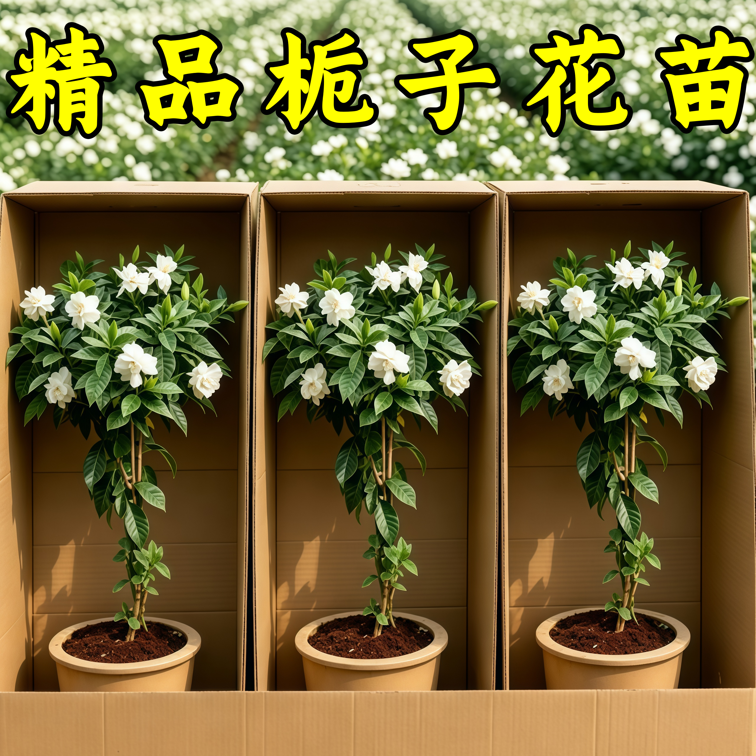 阳台独杆棒棒糖栀子花老桩盆栽