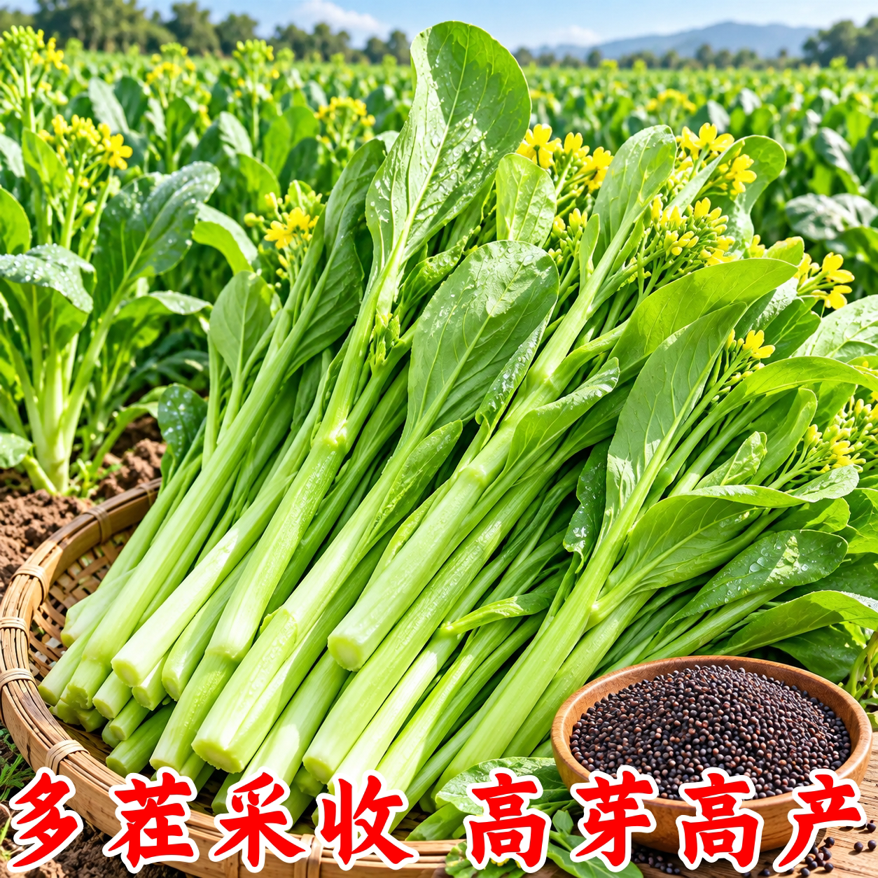 高产脆嫩白菜苔种子秋播阳台