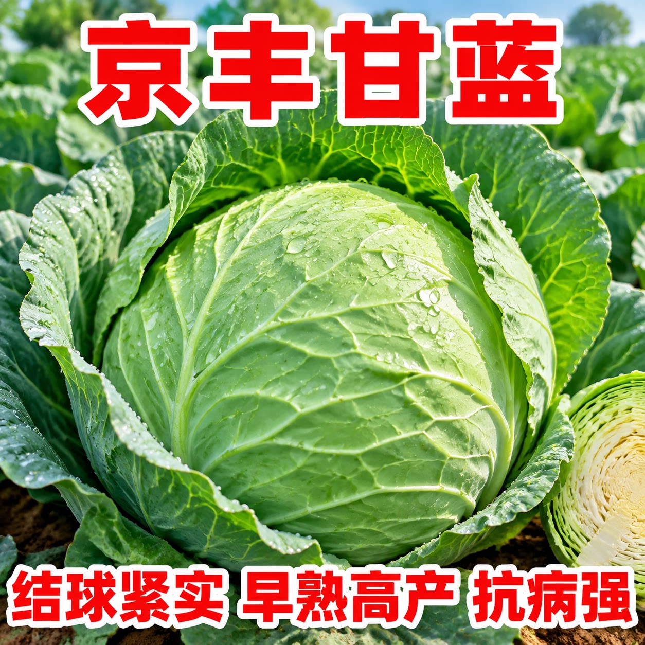 京丰一号甘蓝种子四季播包心菜