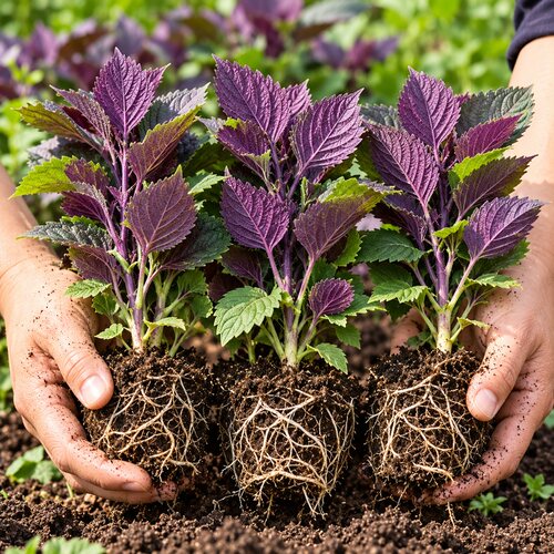 食用紫苏苗20棵带土四季盆栽