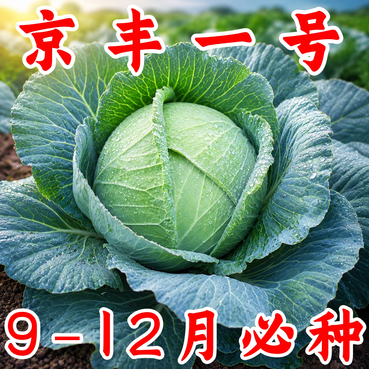 京丰一号高产秋播阳台甘蓝种子