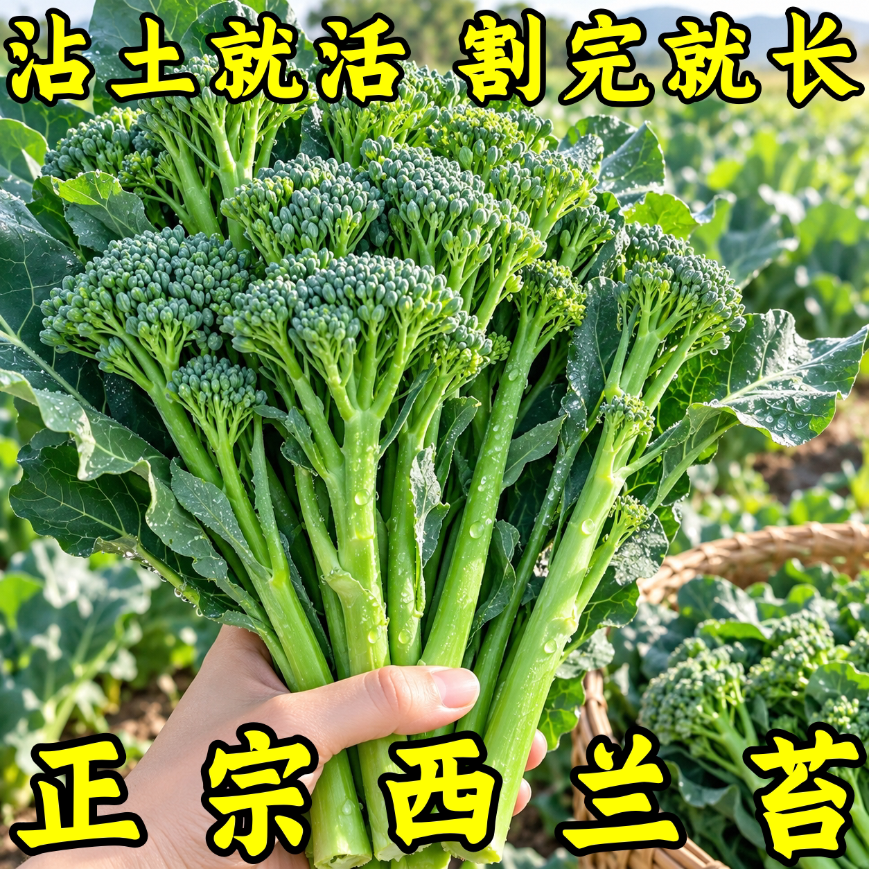 有机西兰苔芥兰种子四季阳台盆栽