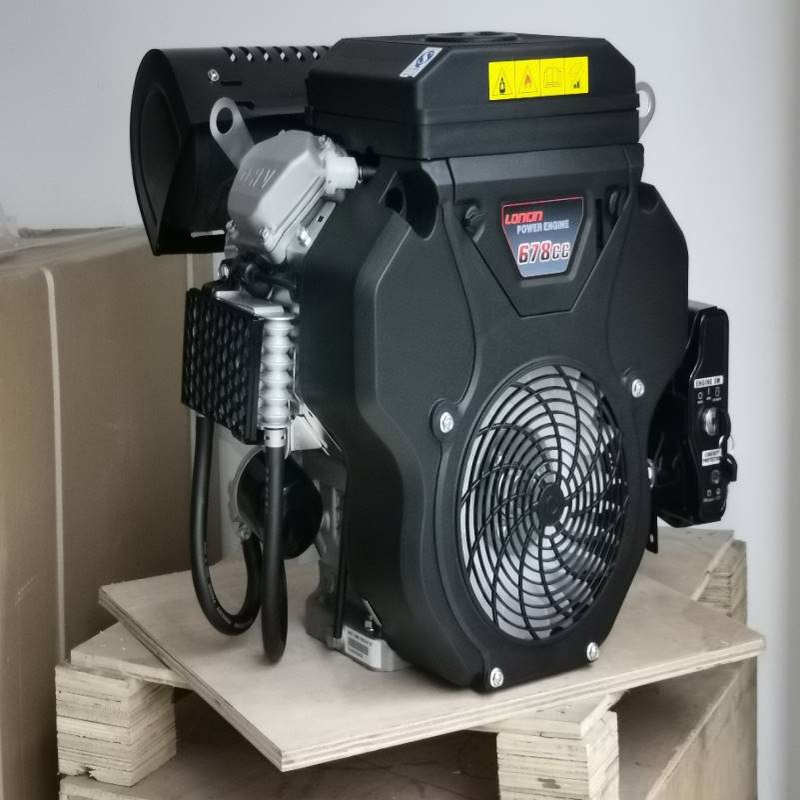 重庆隆鑫loncin 双缸汽油发动机LC2V78FD-2 ，678cc平键25.4MM
