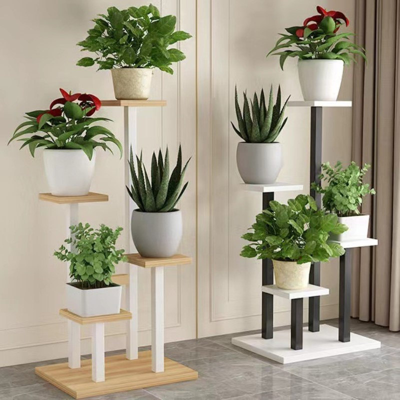 铁艺花架子可移动带轮新款家用客厅落地花盆架阳台多层养花置物架