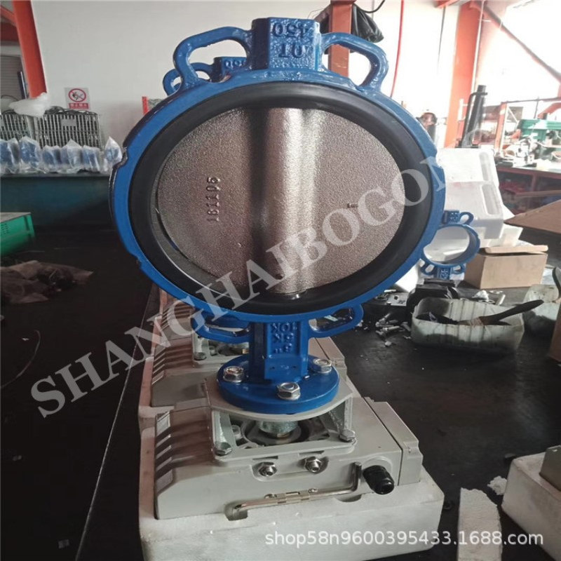 D971XP-10P 不锈钢板电动软密封对夹蝶阀 DN125 水用管道蝶阀