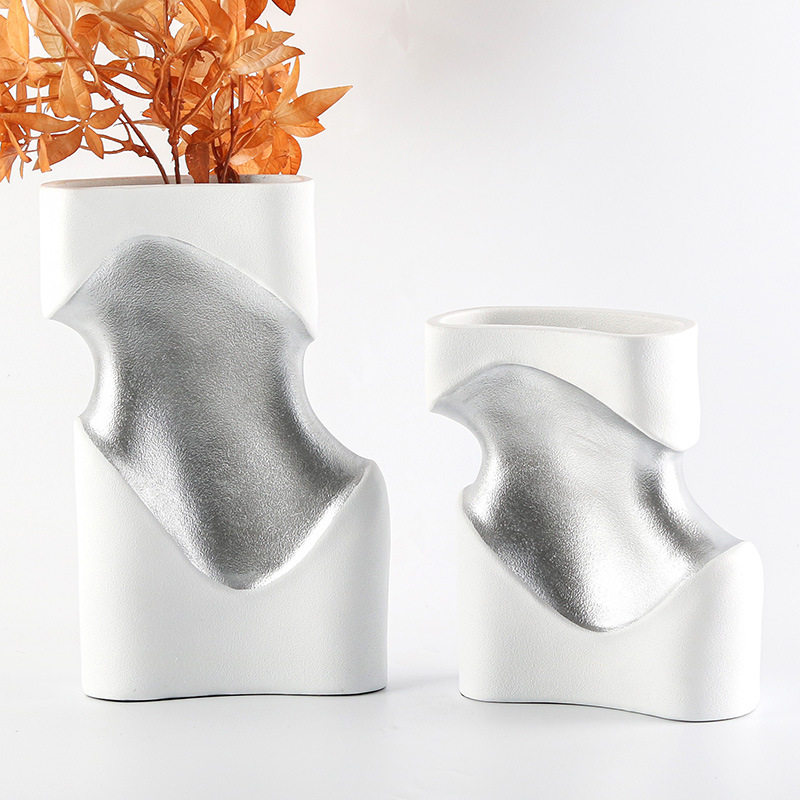 轻奢金色银色维纳斯花瓶摆件样板间客厅玄关创意异形抽象精致花器,模玩/动漫/周边/娃圈三坑/桌游,文化/体育周边,淘宝优惠券,粉丝福利购,淘宝优惠卷
