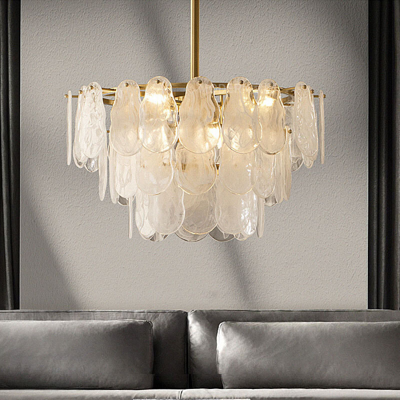 法式云朵过道葫芦玻璃吊灯美式轻奢简约客厅卧室餐厅奶油风灯具