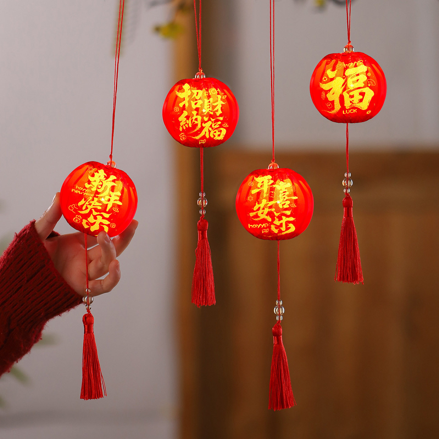 新年古风灯笼2026新款户外防水盆栽吊灯装饰庭院中式树上花灯挂饰