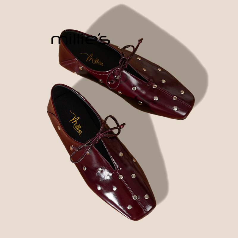 MILLIE'S/妙丽真皮玛丽珍鞋女