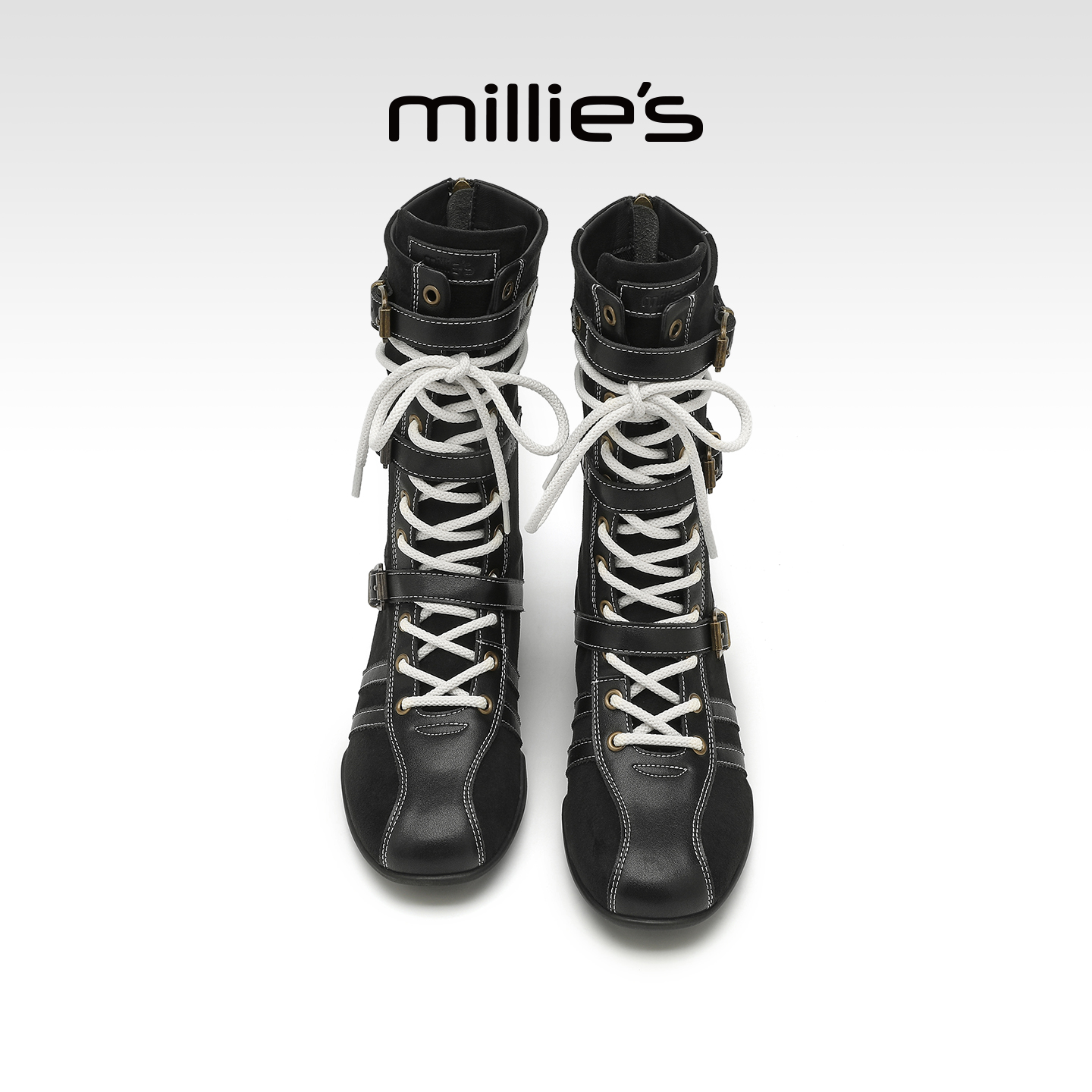 MILLIE'S/妙丽巨好看复古时装靴