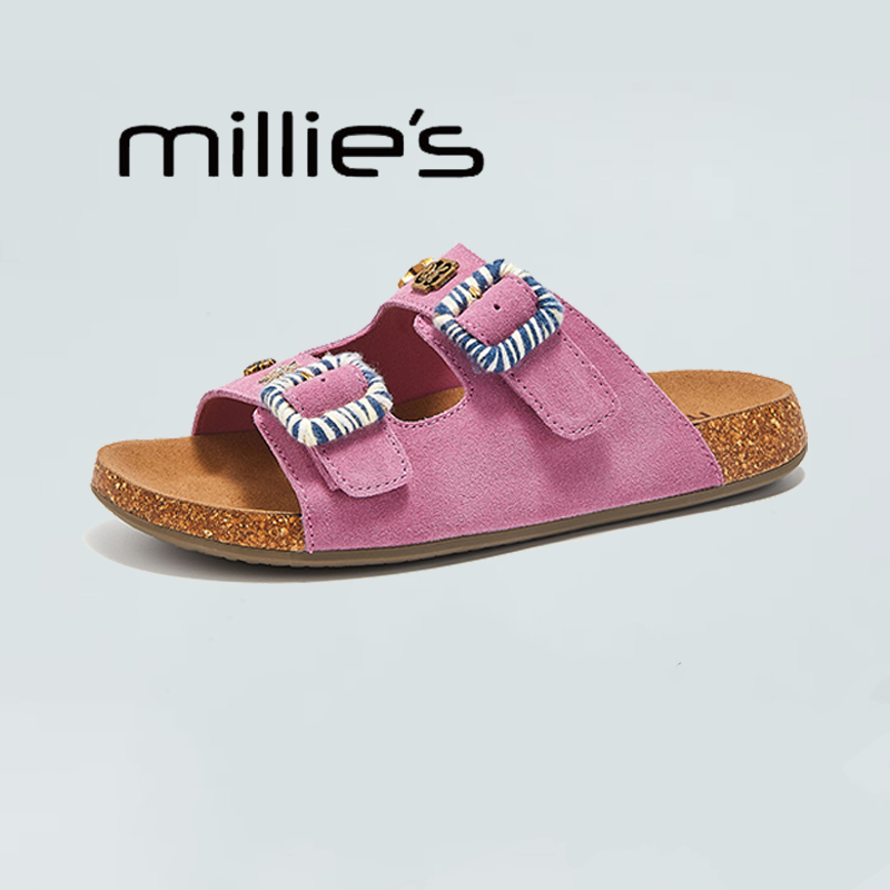 MILLIE'S/妙丽真皮沙滩鞋凉鞋