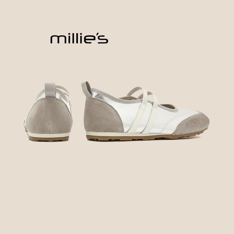 MILLIE'S/妙丽真皮平底沙滩鞋