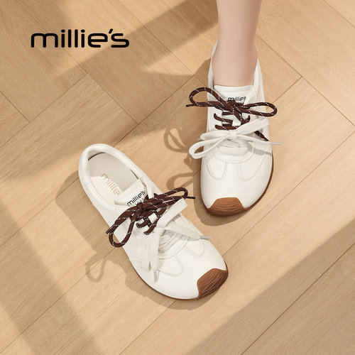 MILLIE'S/妙丽不累脚百搭小白鞋