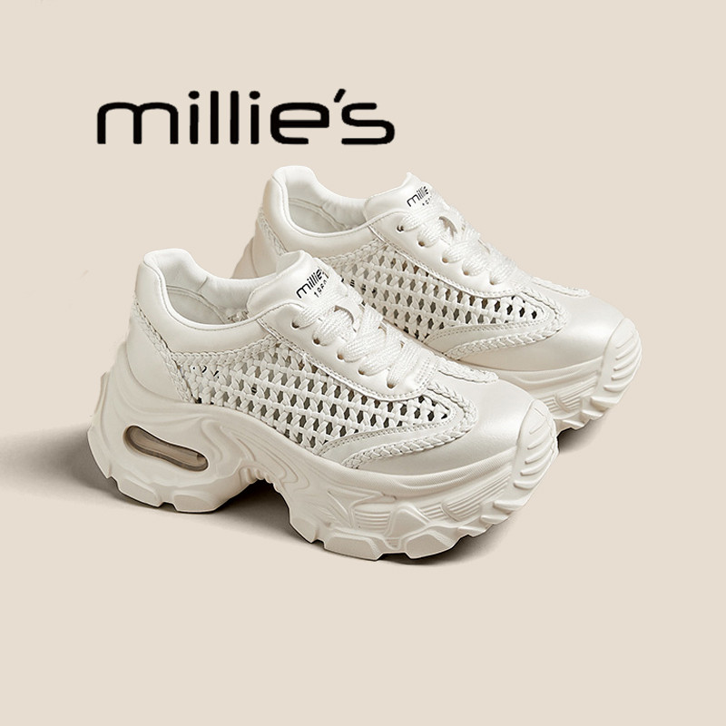 MILLIE'S/妙丽真皮老爹鞋女