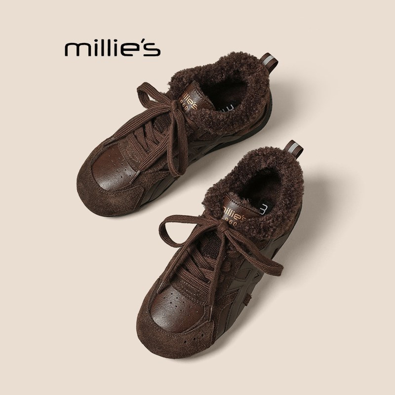 MILLIE'S妙丽真皮德训鞋女巨好看