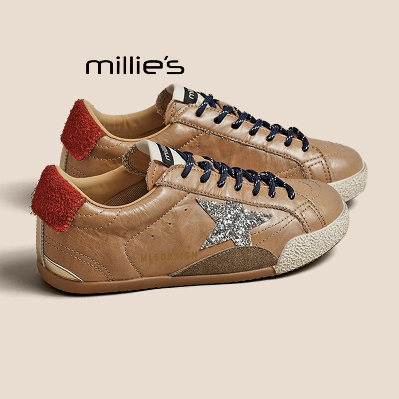 MILLIE'S/妙丽拼色星星休闲板鞋