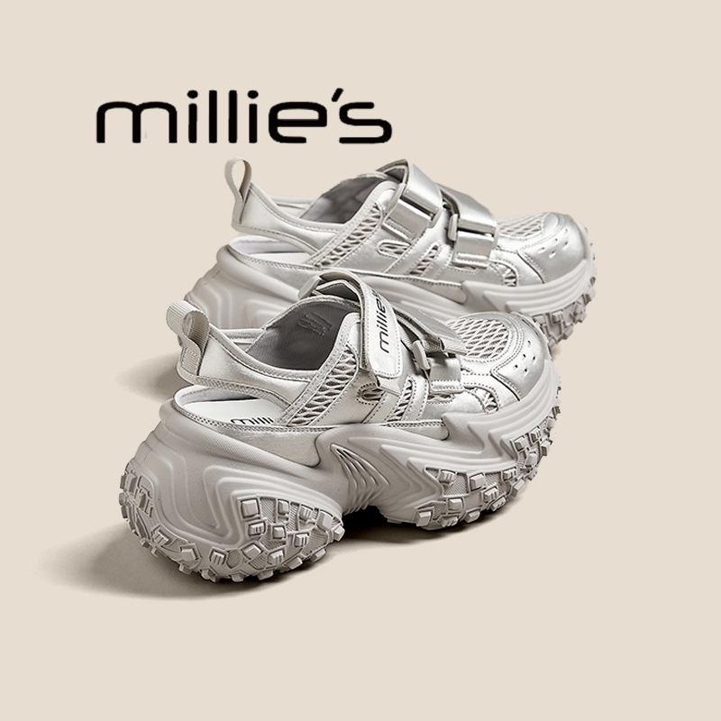 MILLIE'S/妙丽真皮厚底老爹鞋