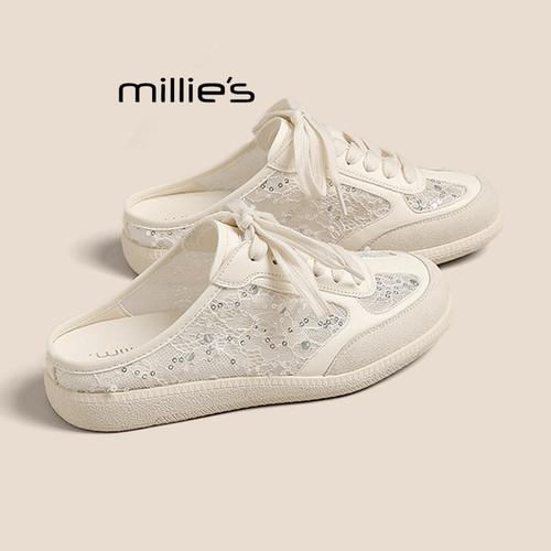 MILLIE'S/妙丽复古德训小白鞋