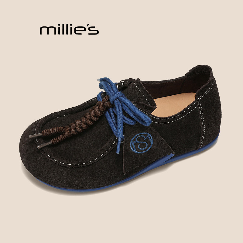 MILLIE'S/妙丽复古丑萌内增高勃肯鞋女2025秋平底不累脚深口单鞋,女鞋,时尚休闲鞋,淘宝优惠券,粉丝福利购,淘宝优惠卷