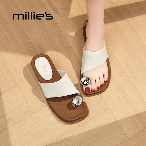 MILLIE'S/妙丽百搭夹趾拖鞋