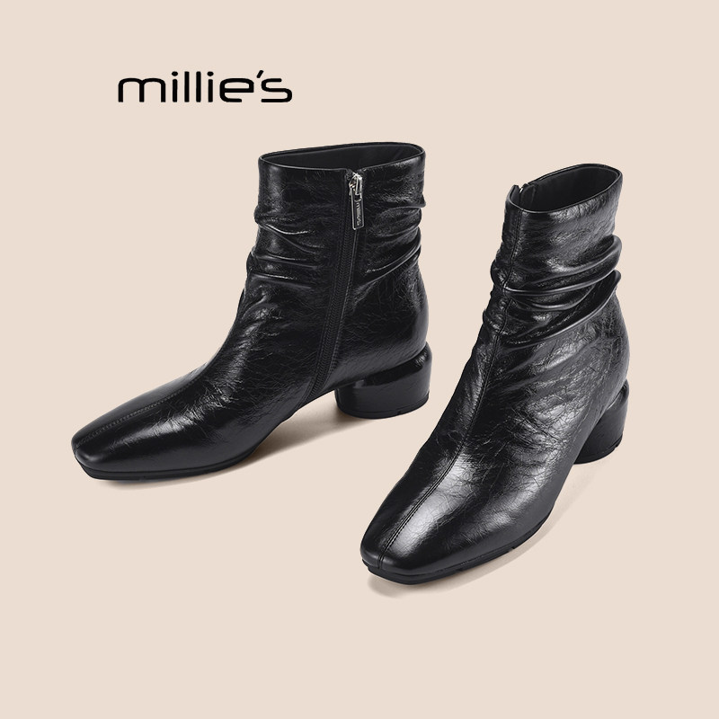 MILLIE'S妙丽真皮切尔西靴巨好看