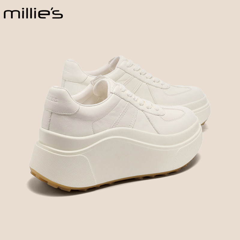 MILLIE'S/妙丽百搭增高小白鞋
