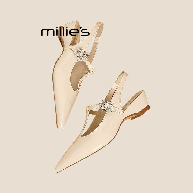 MILLIE'S/妙丽方头平底单鞋