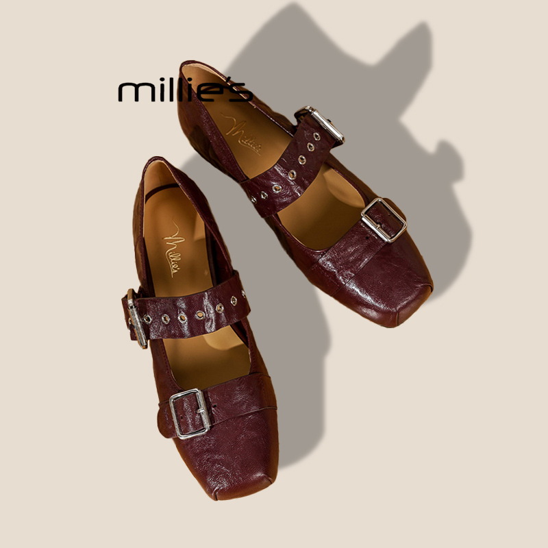 MILLIE'S/妙丽真皮百搭单鞋婚鞋