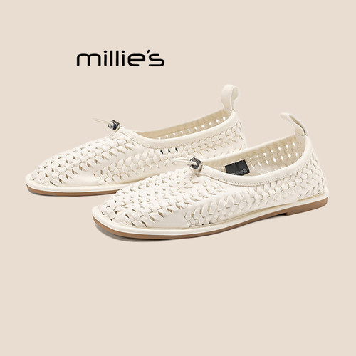 MILLIE'S/妙丽通勤百搭镂空单鞋