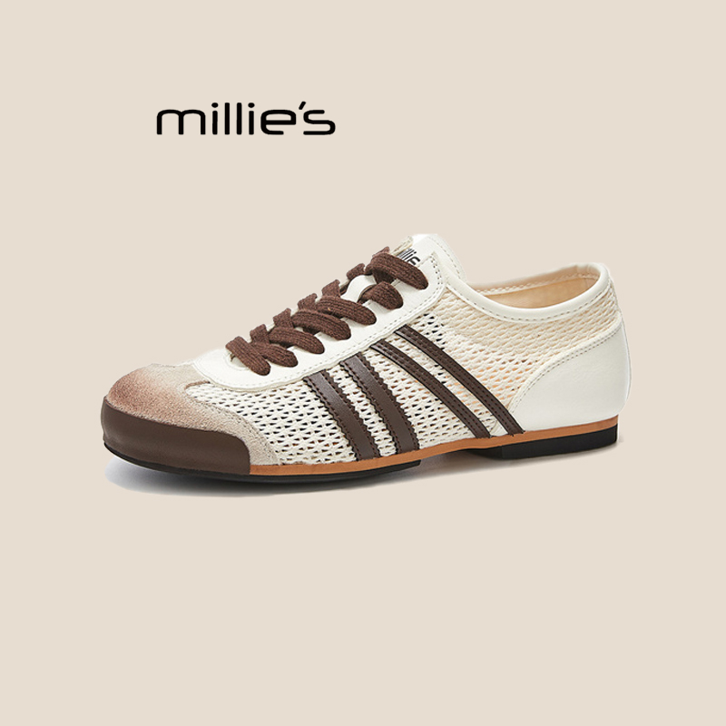 MILLIE'S/妙丽真皮复古德训鞋