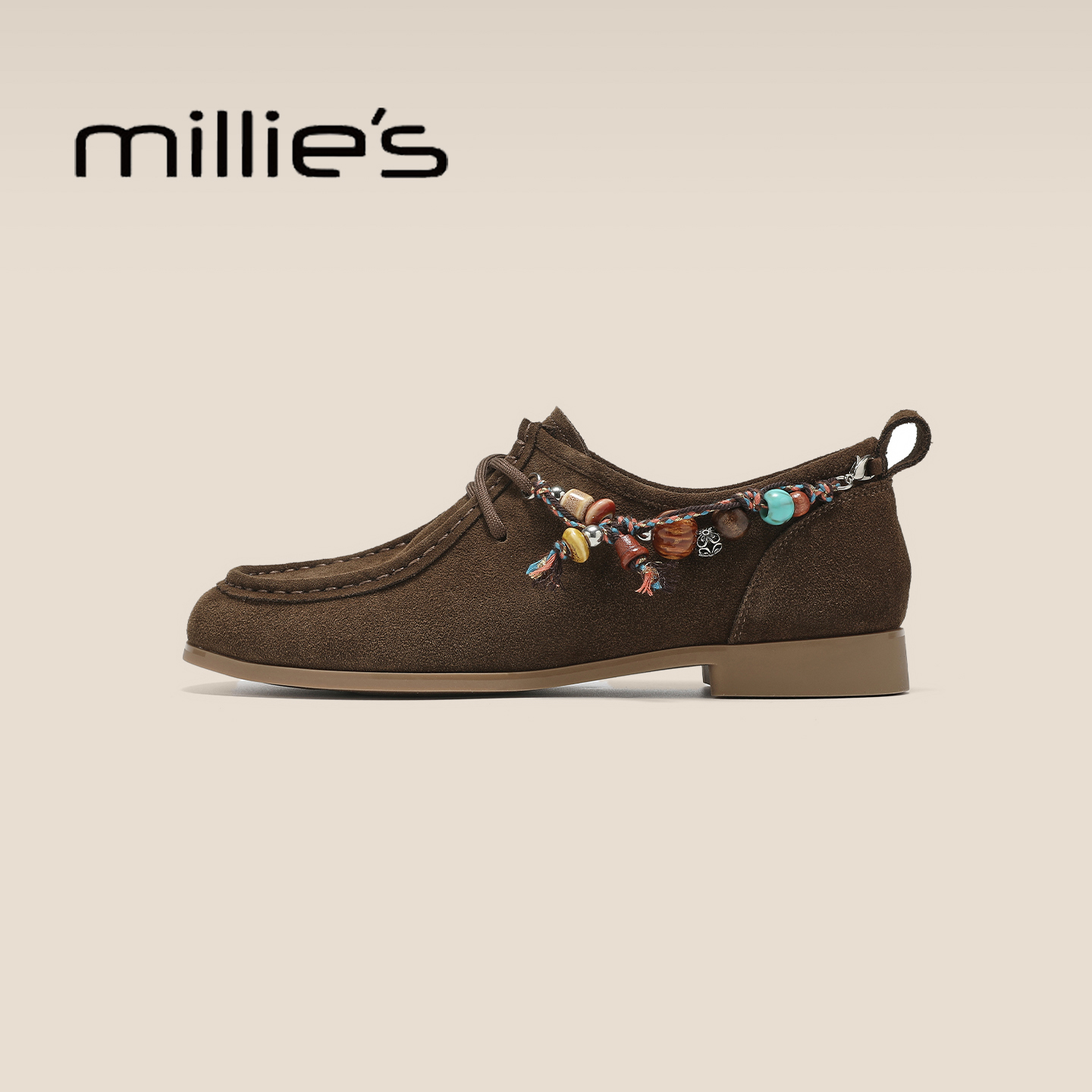 MILLIE'S/妙丽复古包头勃肯鞋女