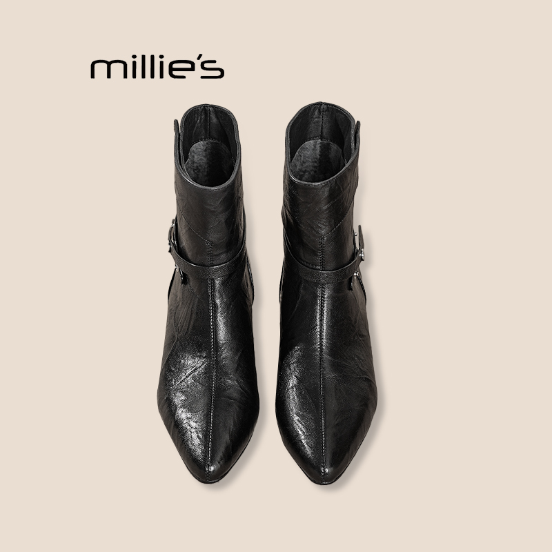 妙丽真皮复古马丁靴巨好看