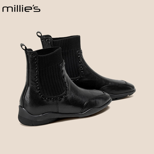 MILLIE'S/妙丽真皮短靴